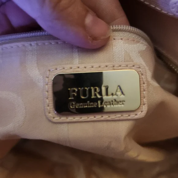 Furla Julia Winter Rose Medium Leather Tote Bag Handbag With Dust Bag - Picture 8 of 9